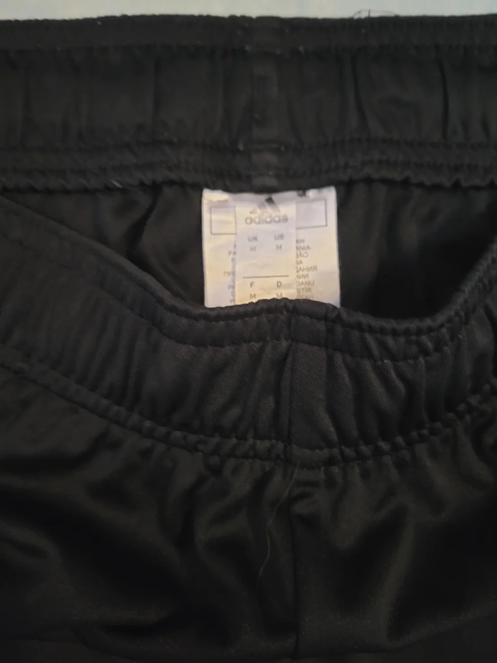 adidas Black Athletic Shorts with White Stripes